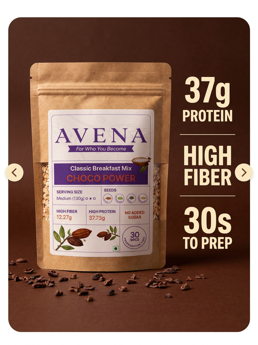 Avena Choco Power overnight oats pouch with cacao